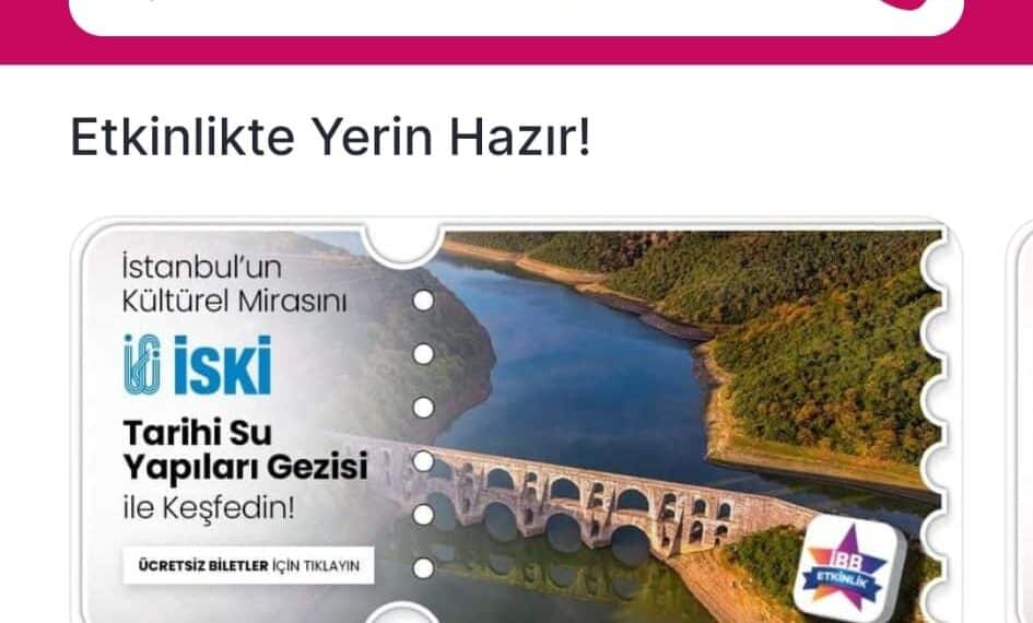 Tarihi Su Yapıları Gezileri İstanbul Senin Uygulamasında